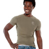 Men's Yoga Compression Shirt - Medium - Earth Green - yogiiza.com